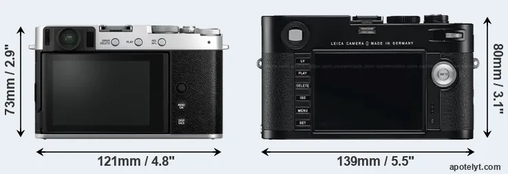 Comparison X-E4 or M Typ 240 rear