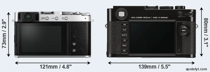 Comparison X-E4 or M Typ 262 rear