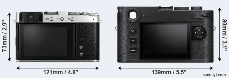 Comparison X-E4 or M11 rear