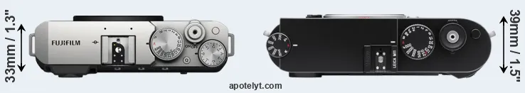 Compare X-E4 versus M11 top
