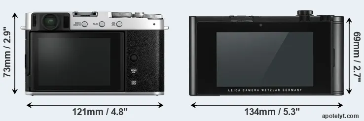 Comparison X-E4 or TL2 rear