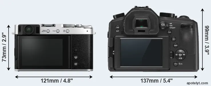 Comparison X-E4 or V-LUX Typ 114 rear