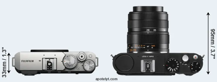 Compare X-E4 versus X Vario top