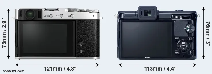 Comparison X-E4 or V1 rear