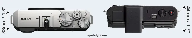 Compare X-E4 versus V1 top