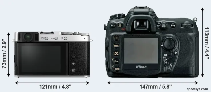 Comparison X-E4 or D200 rear