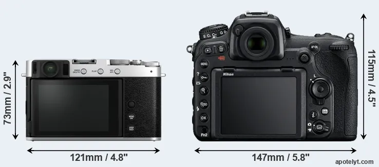 Comparison X-E4 or D500 rear