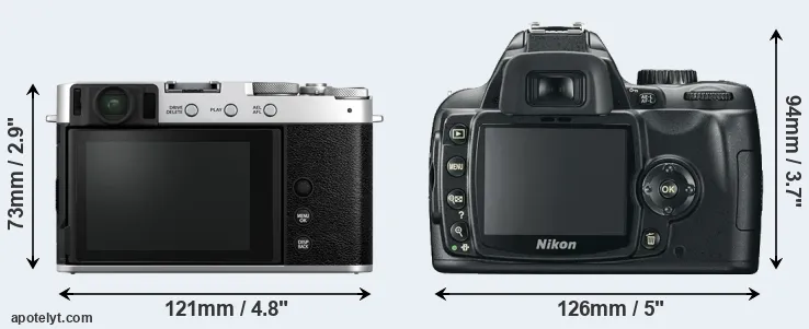 Comparison X-E4 or D60 rear