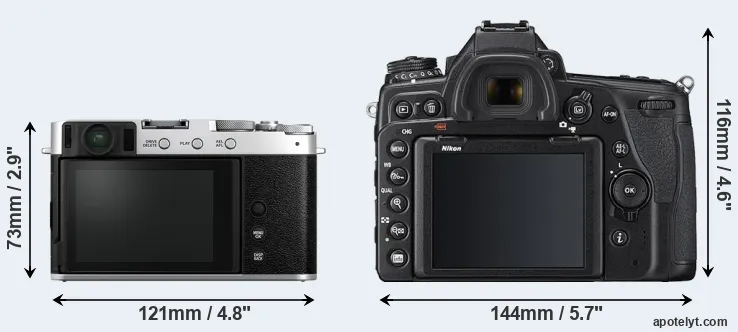 Comparison X-E4 or D780 rear