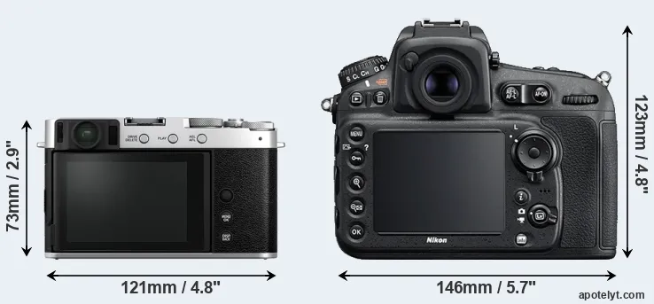 Comparison X-E4 or D810 rear