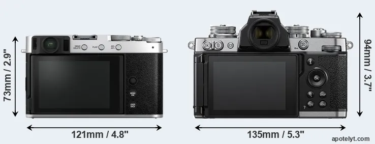 Comparison X-E4 or Z fc rear