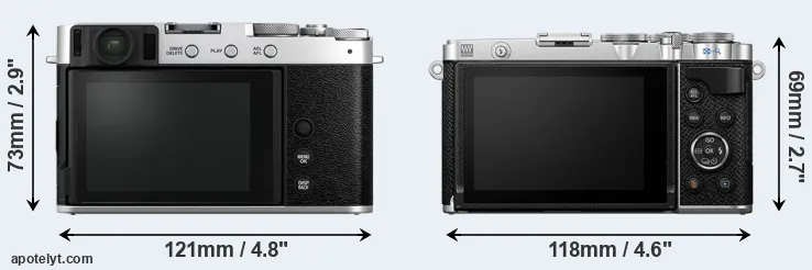 Comparison X-E4 or E-P7 rear