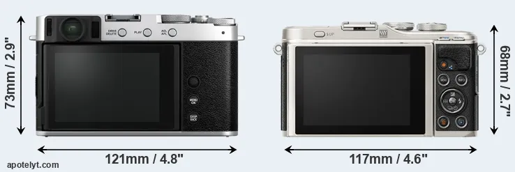 Comparison X-E4 or E-PL9 rear