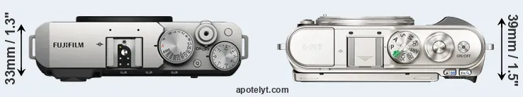 Compare X-E4 versus E-PL9 top