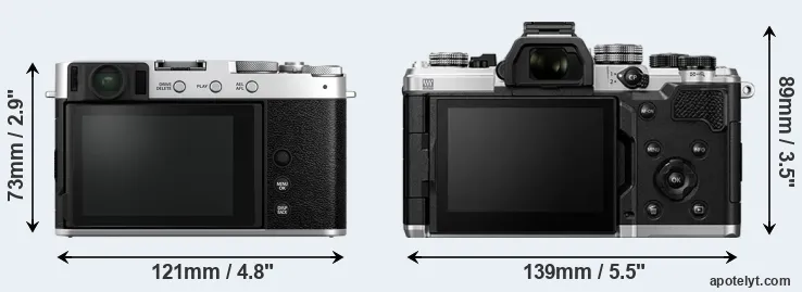 Comparison X-E4 or OM-3 rear
