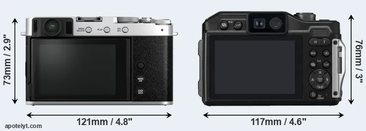 Comparison X-E4 or FT7 rear