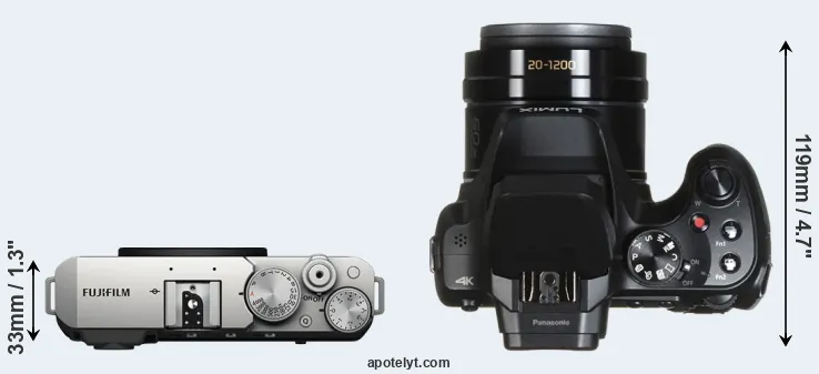 Compare X-E4 versus FZ82 top