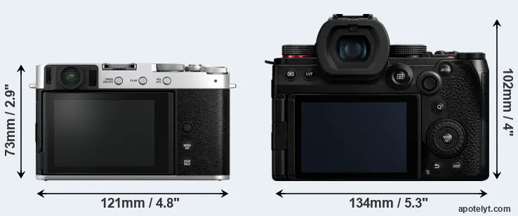 Comparison X-E4 or G9 II rear