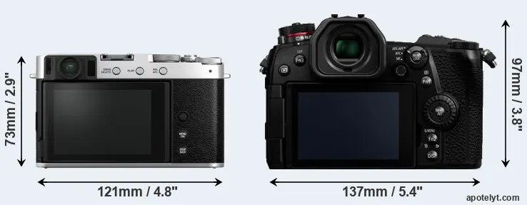 Comparison X-E4 or G9 rear