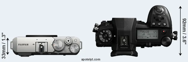 Compare X-E4 versus G9 top