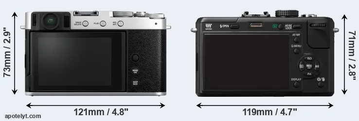 Comparison X-E4 or GF1 rear