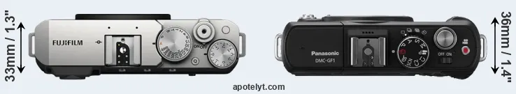 Compare X-E4 versus GF1 top