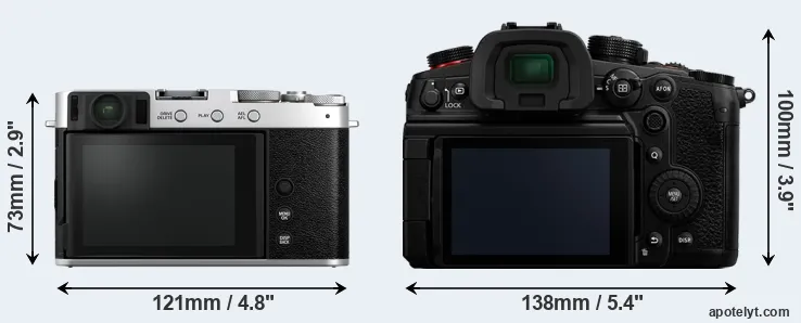 Comparison X-E4 or GH6 rear