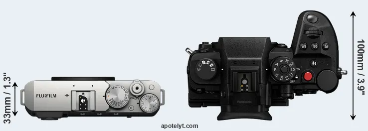 Compare X-E4 versus GH7 top