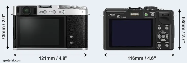 Comparison X-E4 or GX1 rear