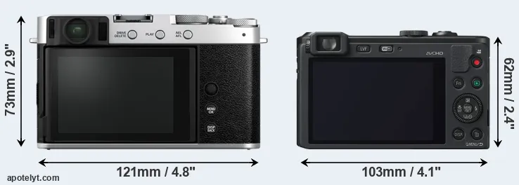 Comparison X-E4 or LF1 rear