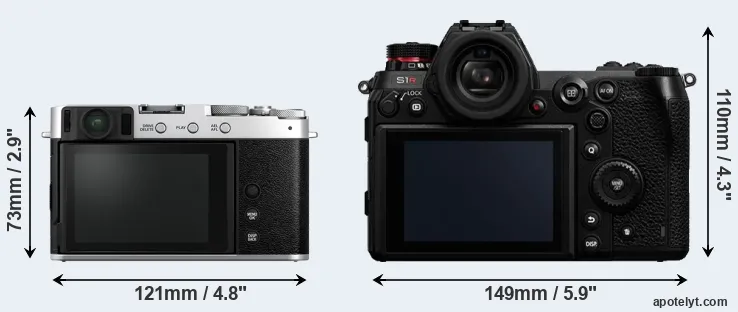 Comparison X-E4 or S1R rear