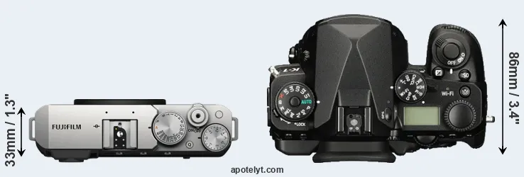 Compare X-E4 versus K-1 top