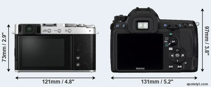 Comparison X-E4 or K-5 rear