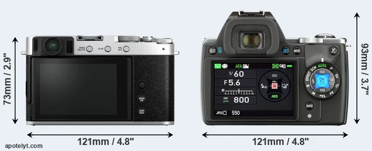 Comparison X-E4 or K-S1 rear