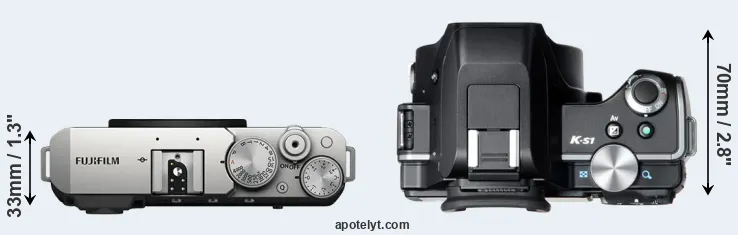 Compare X-E4 versus K-S1 top