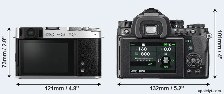 Comparison X-E4 or KP rear