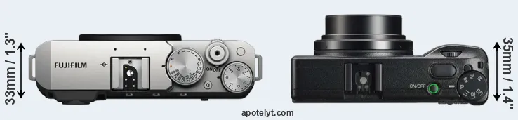 Compare X-E4 versus GR IIIx top