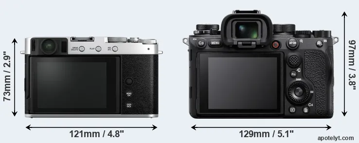 Comparison X-E4 or A1 rear