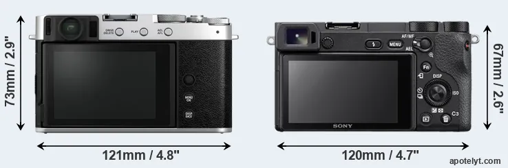 Comparison X-E4 or A6500 rear
