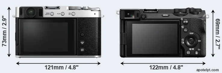 Comparison X-E4 or A6700 rear