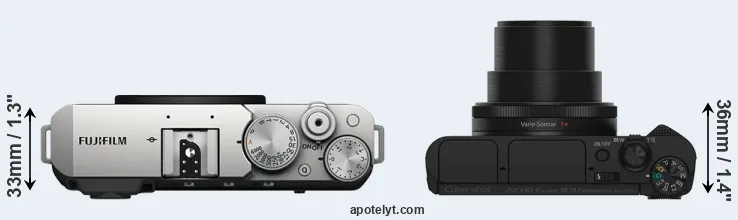 Compare X-E4 versus HX90V top