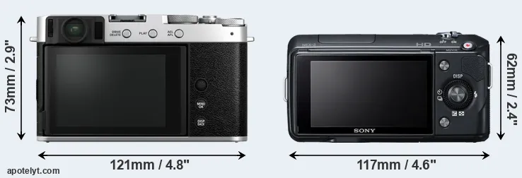 Comparison X-E4 or NEX-3 rear