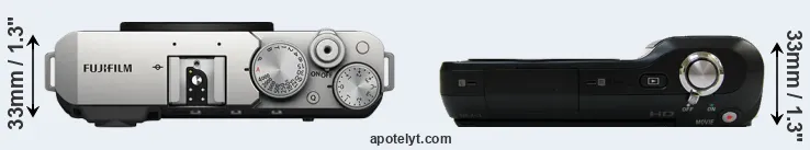 Compare X-E4 versus NEX-3 top