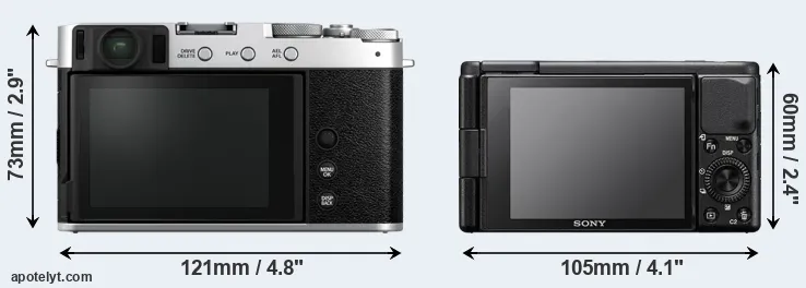Comparison X-E4 or ZV-1 rear