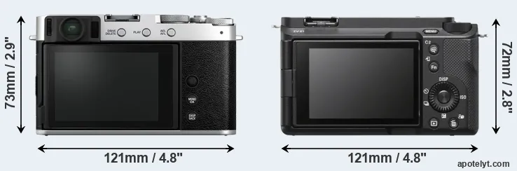 Comparison X-E4 or ZV-E1 rear