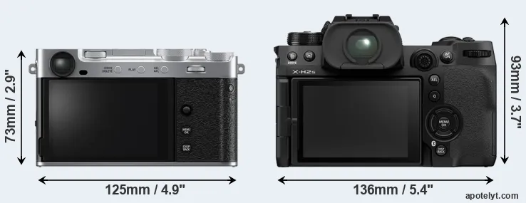 Comparison X-E5 or X-H2S rear
