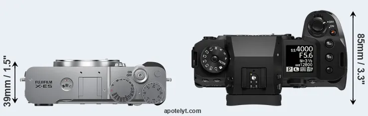 Compare X-E5 versus X-H2S top