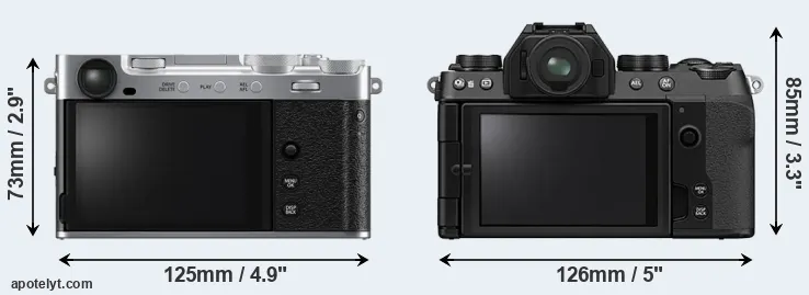 Comparison X-E5 or X-S10 rear