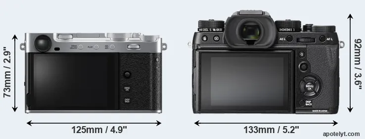 Comparison X-E5 or X-T2 rear