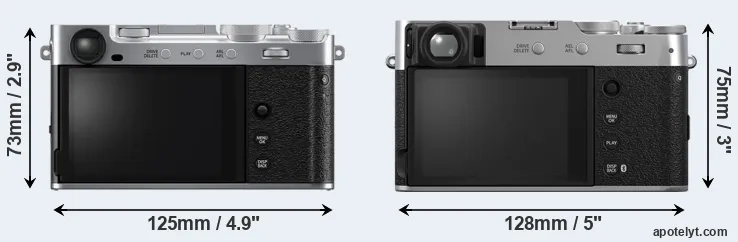 Comparison X-E5 or X100VI rear